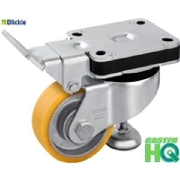 Casterhq 3-1/8"x1-1/8" Wheel, Blickle Leveling Caster W/ Fixed Position Op HRLK-ALTH-80K